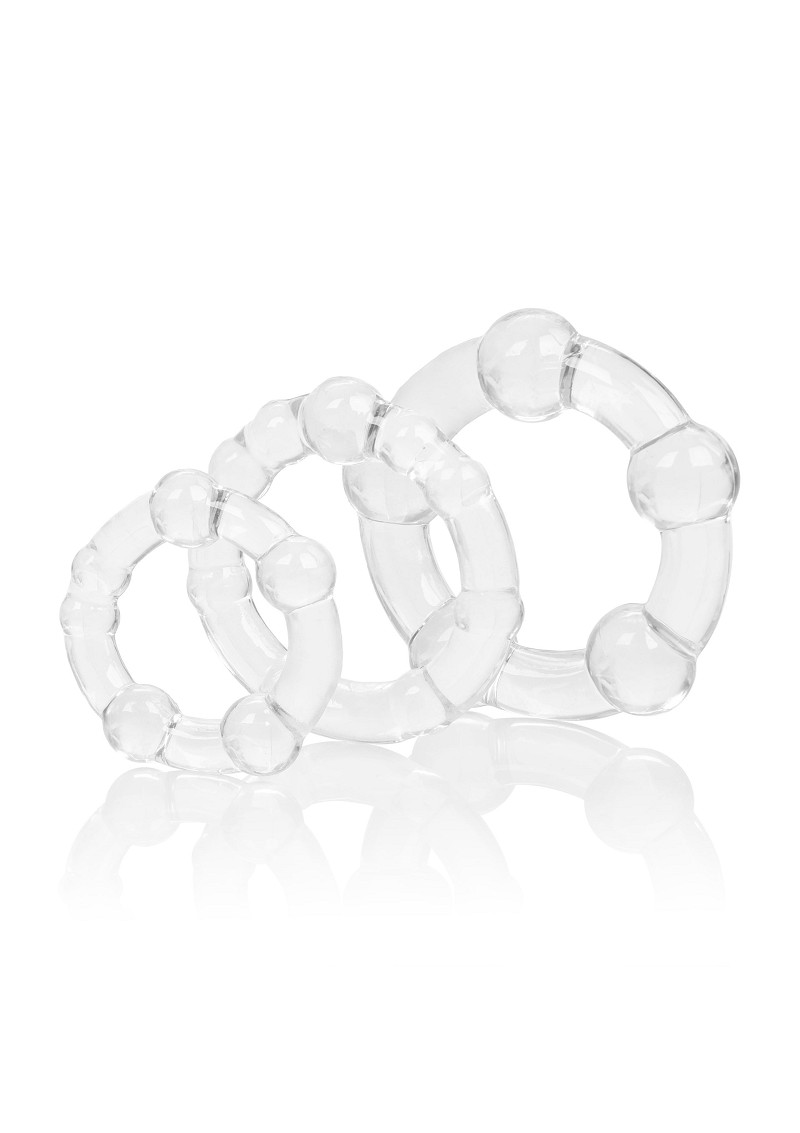 Anelli fallici Tris - CalExotics Island Rings Trasparenti