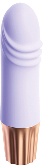 Vibratore mini Purple in silicone con glande - Touch me